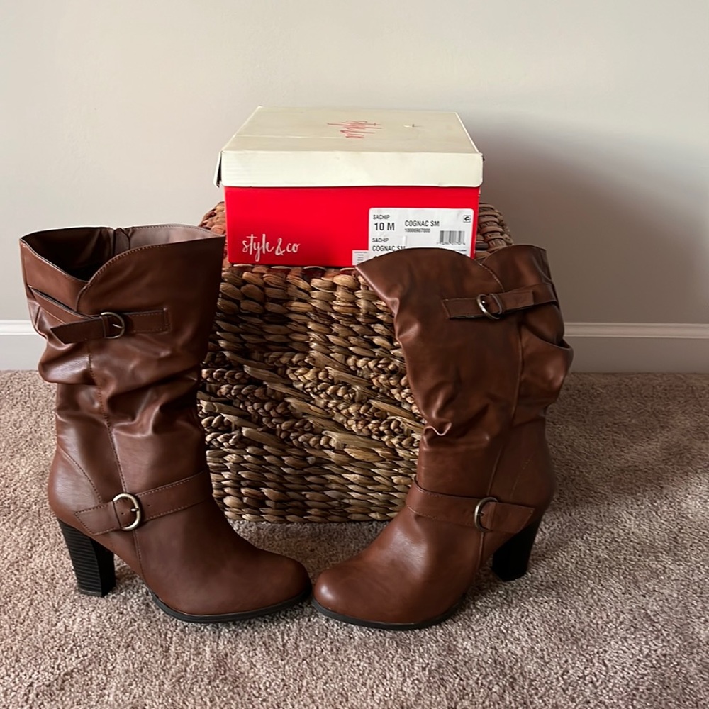 Style & Co. cognac women’s boots
